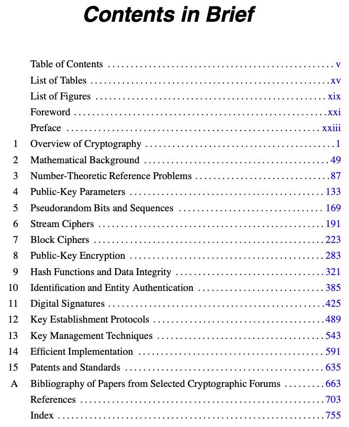 Table of Contents
